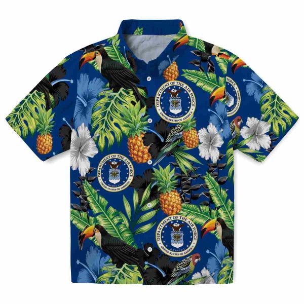 Air Force Toucan Hibiscus Pineapple Hawaiian Shirt Best selling