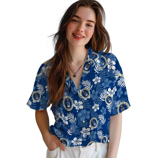 Air Force Tropical Floral Hawaiian Shirt Trendy