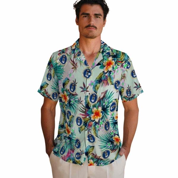 Air Force Tropical Foliage Hawaiian Shirt High quality