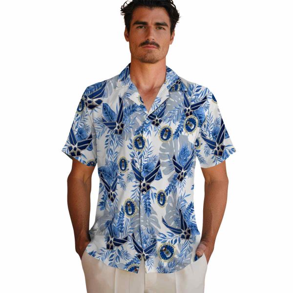 Air Force Tropical Leaves Hawaiian Shirt High quality