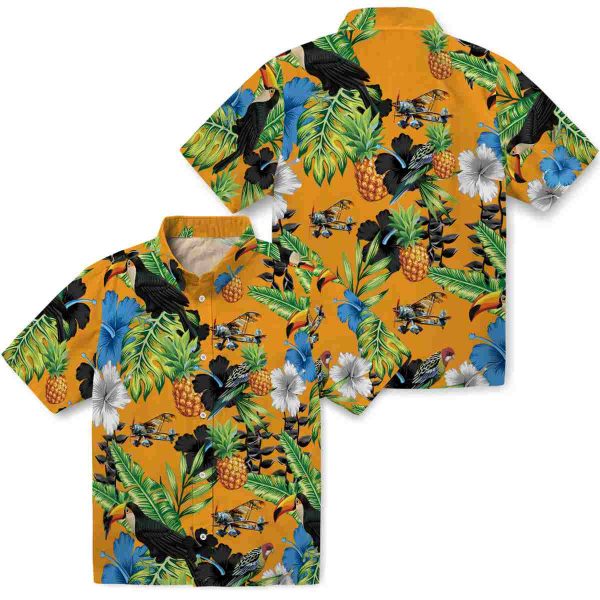 Airplane Toucan Hibiscus Pineapple Hawaiian Shirt Latest Model