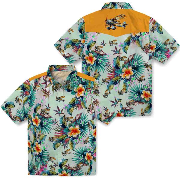 Airplane Tropical Foliage Hawaiian Shirt Latest Model