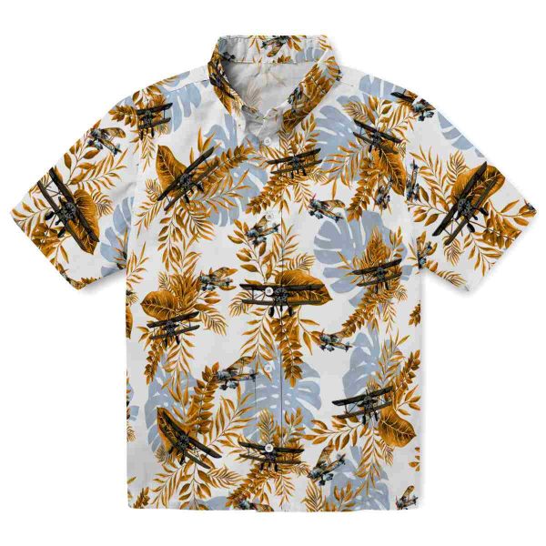 Airplane Tropical Leaves Hawaiian Shirt Best selling