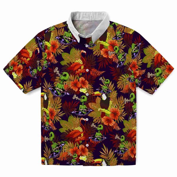Alien Floral Toucan Hawaiian Shirt Best selling