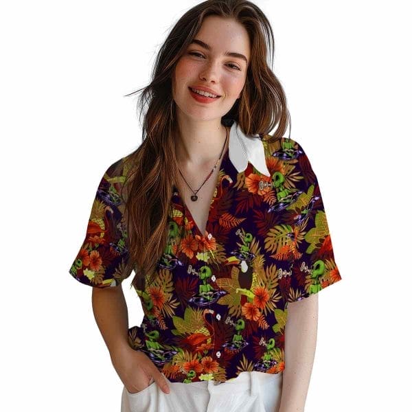 Alien Floral Toucan Hawaiian Shirt Trendy