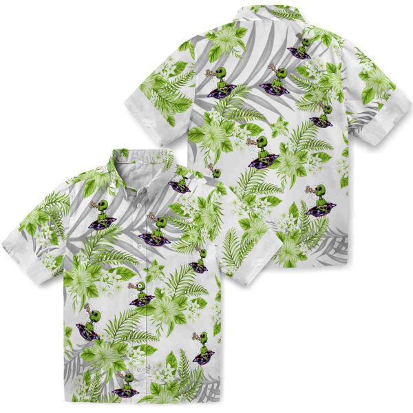 Alien Hibiscus Palm Leaves Hawaiian Shirt Latest Model