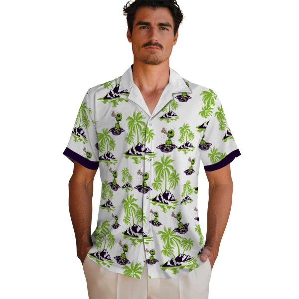 Alien Palm Island Print Hawaiian Shirt High quality