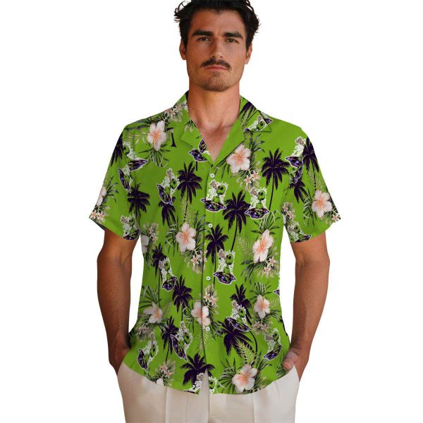 Alien Palm Tree Flower Hawaiian Shirt High quality