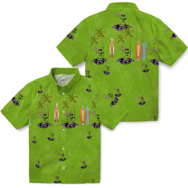 Alien Surfboard Palm Hawaiian Shirt Latest Model