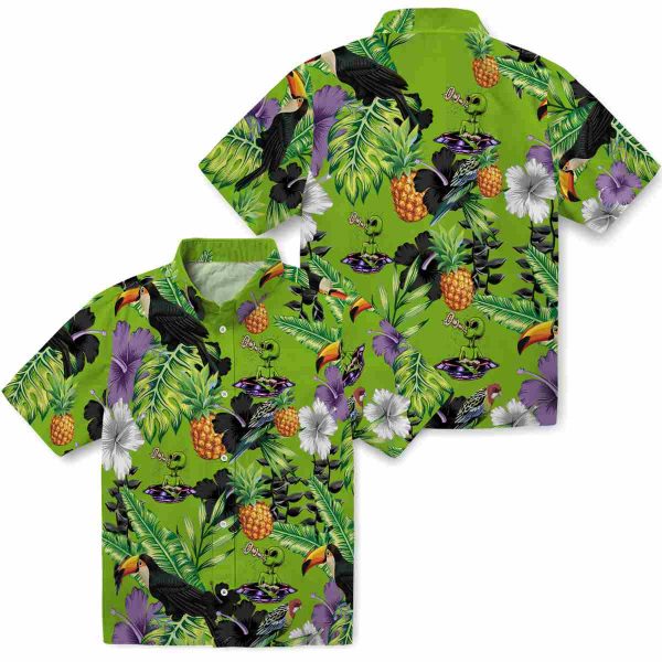 Alien Toucan Hibiscus Pineapple Hawaiian Shirt Latest Model