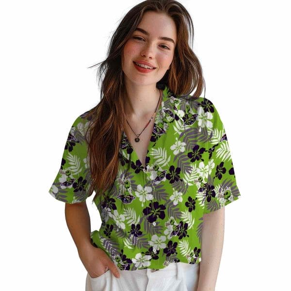 Alien Tropical Floral Hawaiian Shirt Trendy