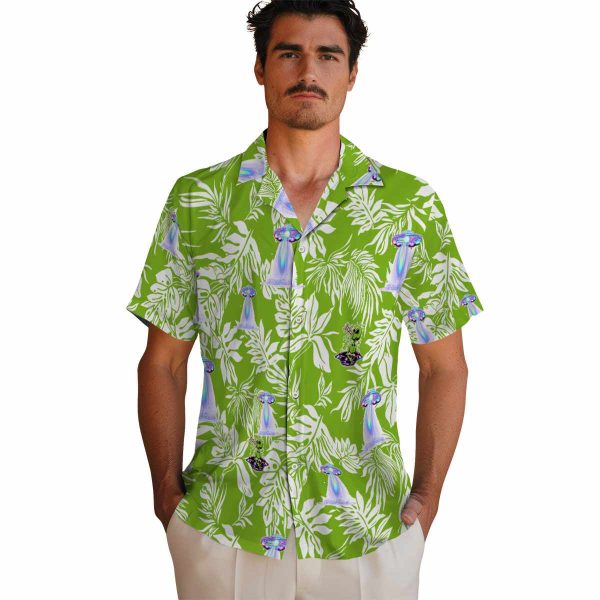 Alien Tropical Leaf Hawaiian Shirt High quality