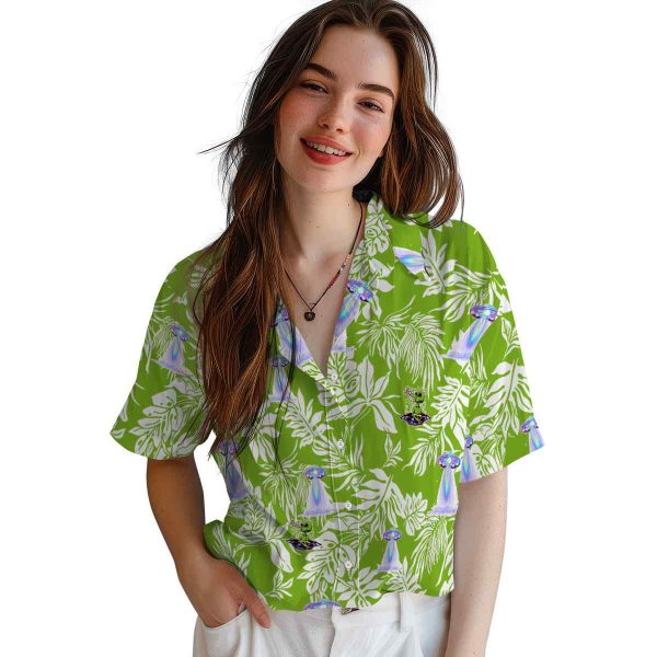 Alien Tropical Leaf Hawaiian Shirt Trendy