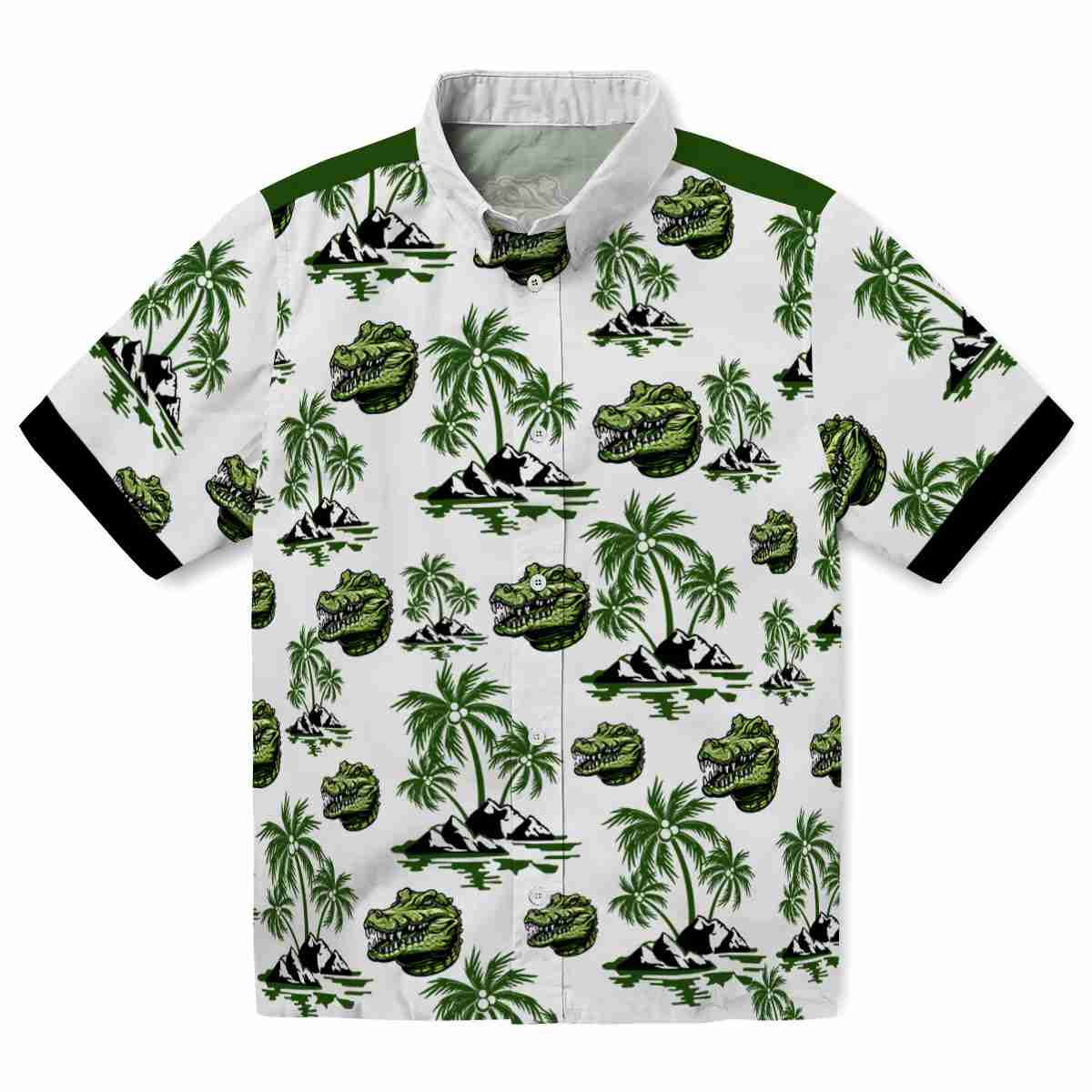 Alligator Palm Island Print Hawaiian Shirt Best selling