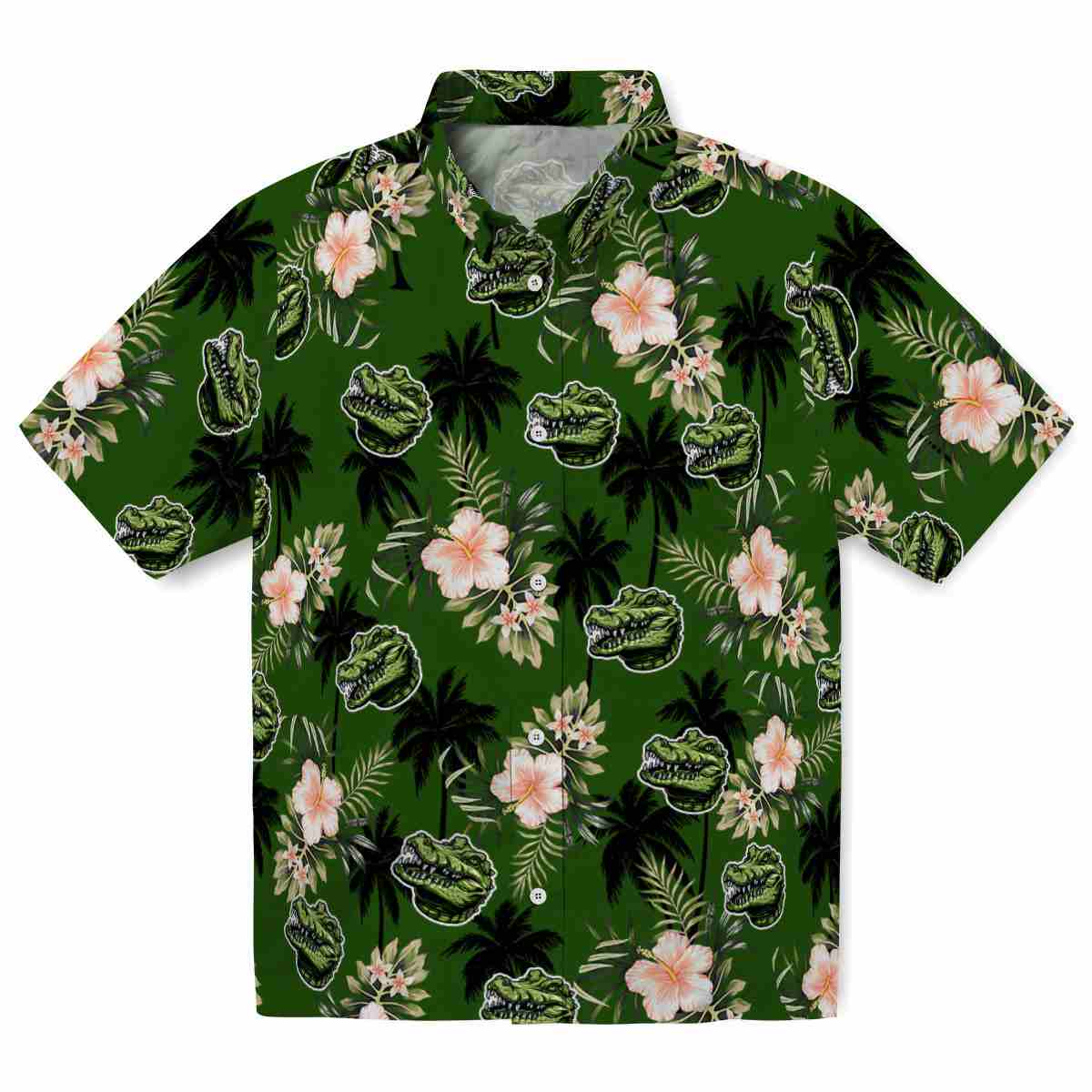 Alligator Palm Tree Flower Hawaiian Shirt Best selling