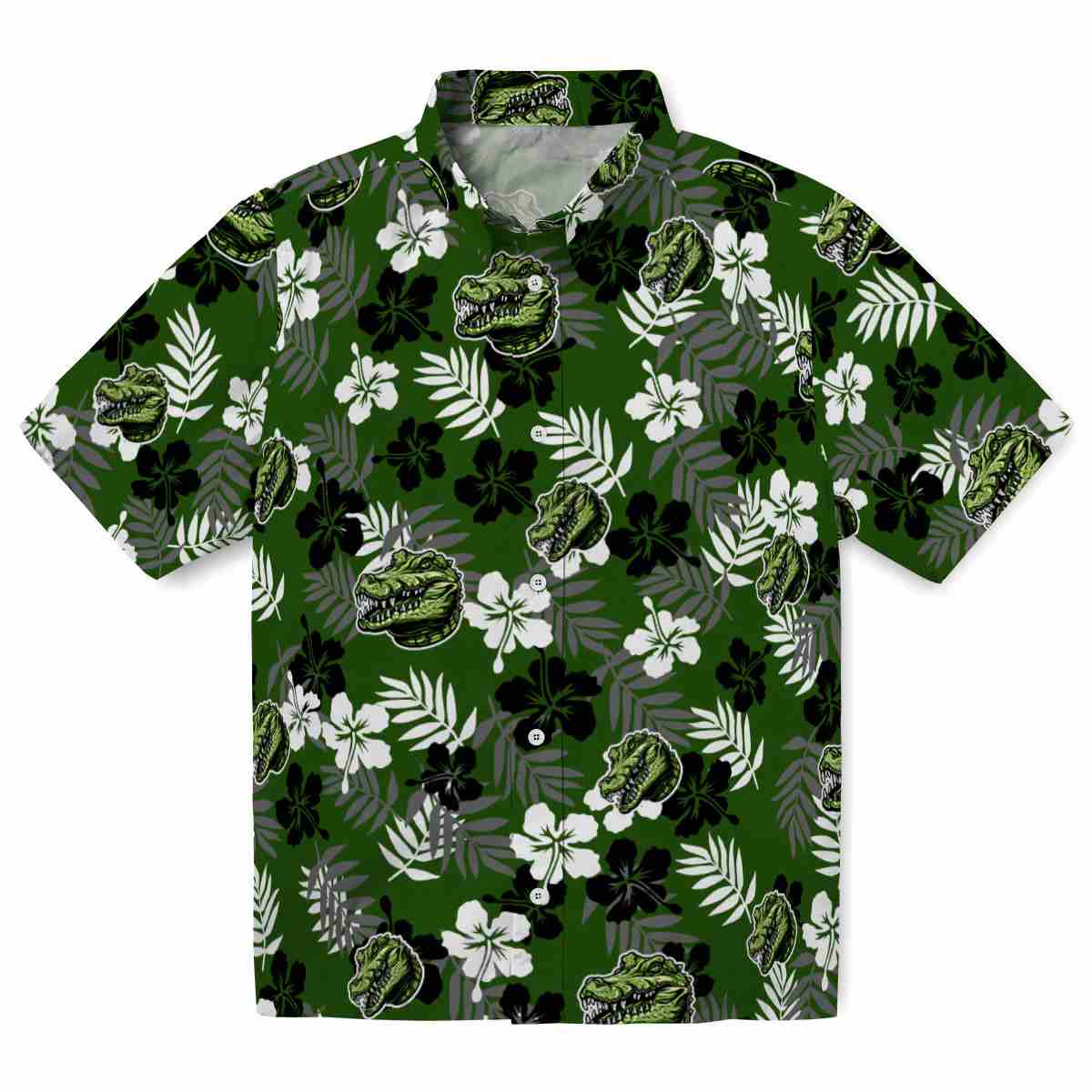 Alligator Tropical Floral Hawaiian Shirt Best selling