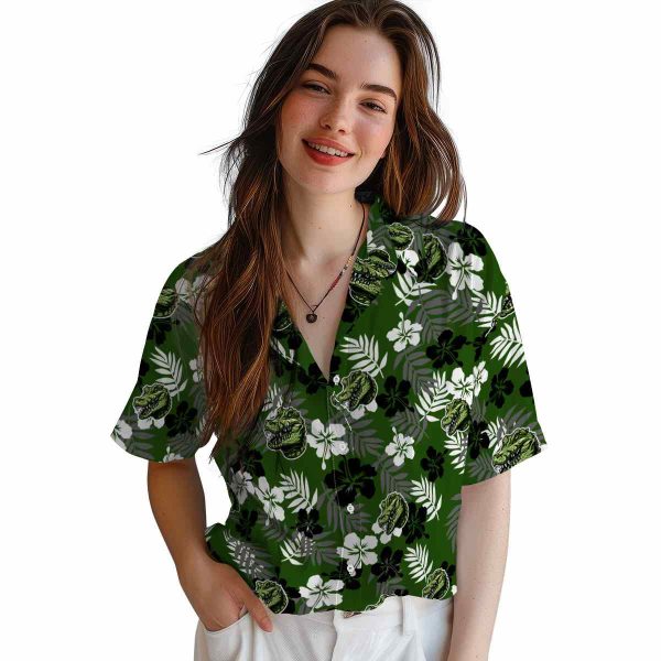Alligator Tropical Floral Hawaiian Shirt Trendy