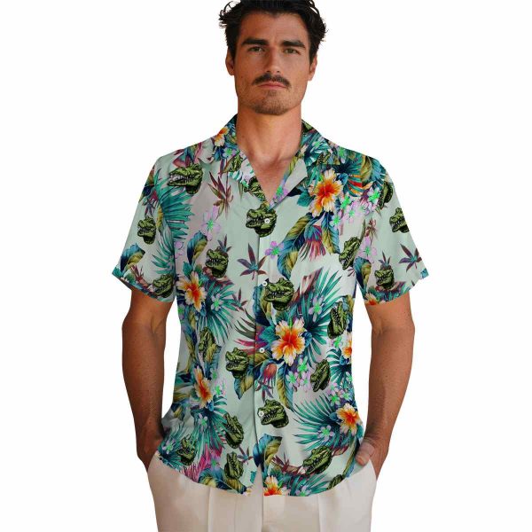 Alligator Tropical Foliage Hawaiian Shirt High quality