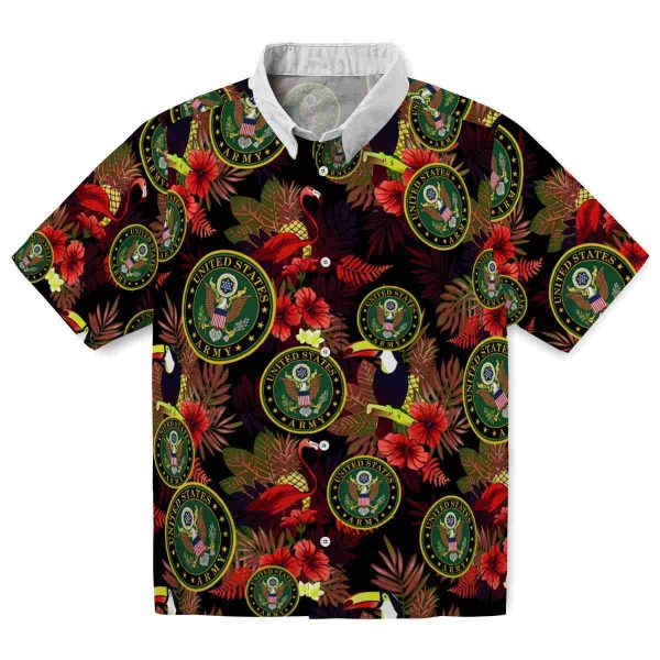 Army Floral Toucan Hawaiian Shirt Best selling