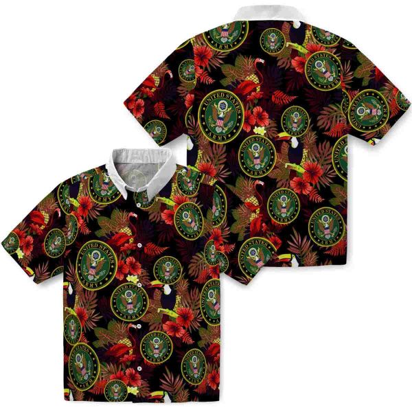 Army Floral Toucan Hawaiian Shirt Latest Model