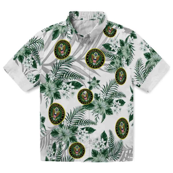 Army Hibiscus Palm Leaves Hawaiian Shirt Best selling