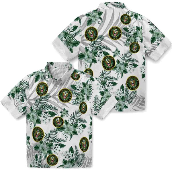 Army Hibiscus Palm Leaves Hawaiian Shirt Latest Model