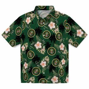 Army Palm Tree Flower Hawaiian Shirt Best selling