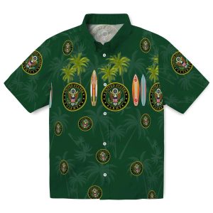 Army Surfboard Palm Hawaiian Shirt Best selling