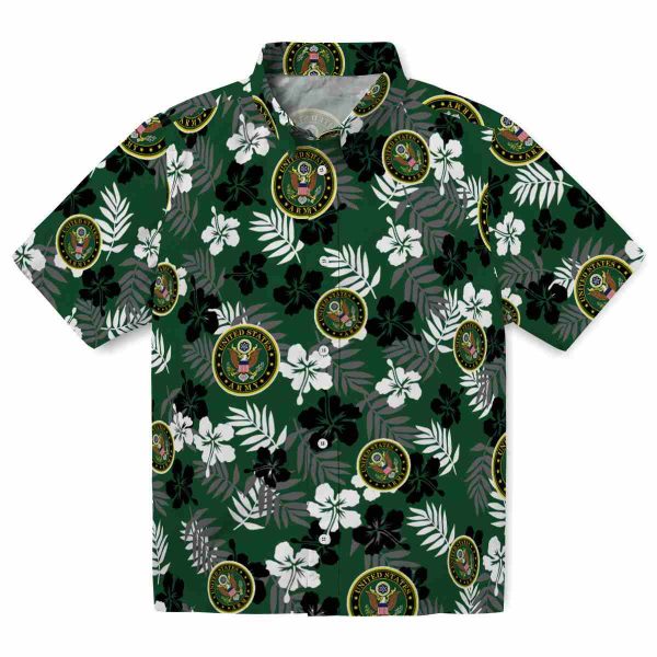 Army Tropical Floral Hawaiian Shirt Best selling