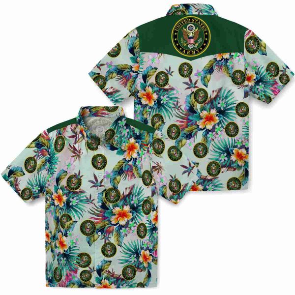 Army Tropical Foliage Hawaiian Shirt Latest Model