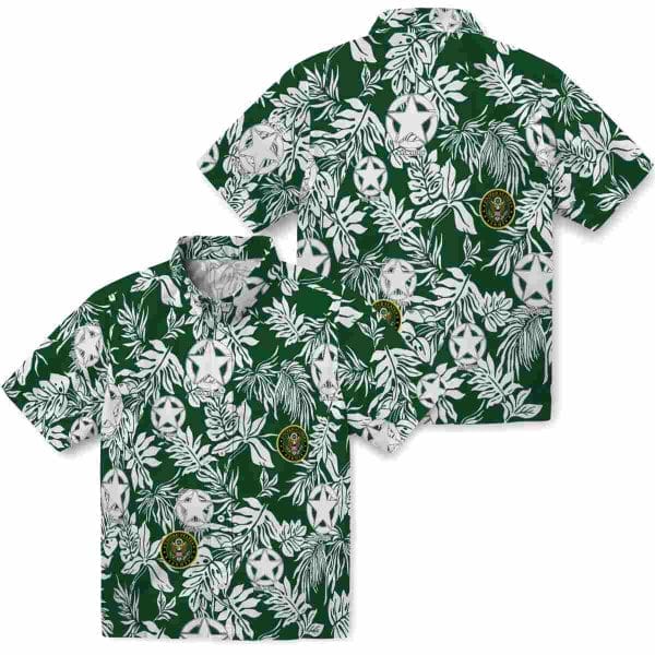 Army Tropical Leaf Hawaiian Shirt Latest Model