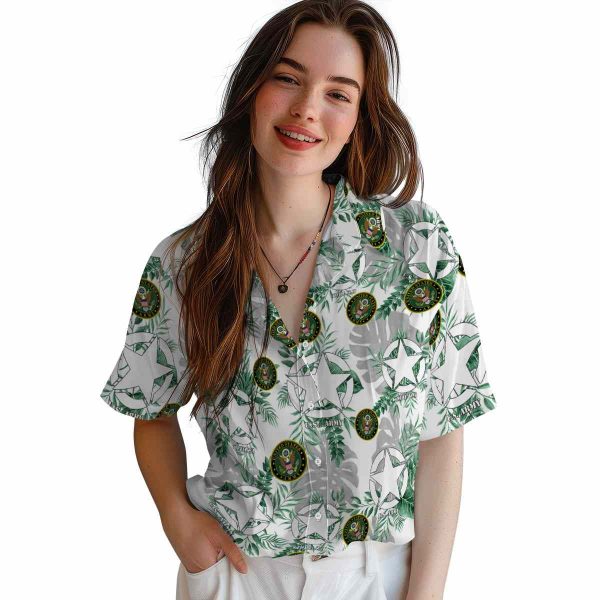 Army Tropical Leaves Hawaiian Shirt Trendy