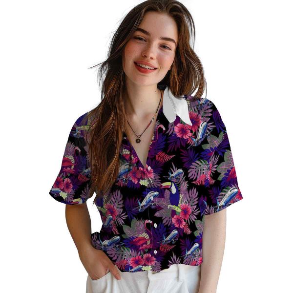 Aviation Floral Toucan Hawaiian Shirt Trendy