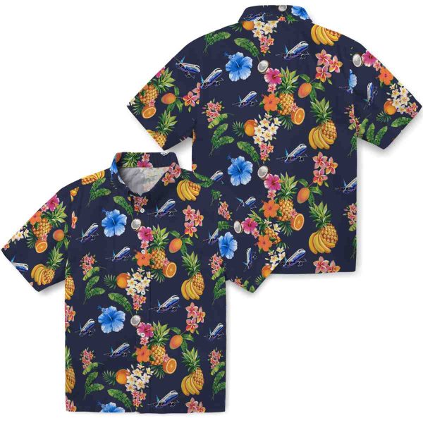Aviation Hibiscus And Fruit Hawaiian Shirt Latest Model