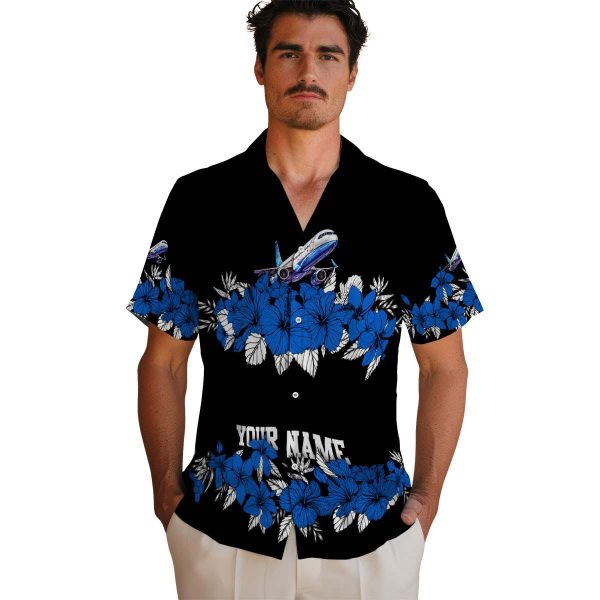 Aviation Hibiscus Stripe Hawaiian Shirt High quality