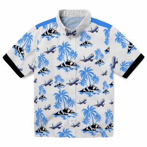 Aviation Palm Island Print Hawaiian Shirt Best selling