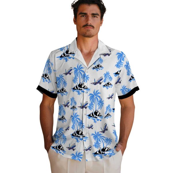 Aviation Palm Island Print Hawaiian Shirt High quality