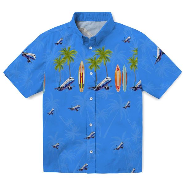 Aviation Surfboard Palm Hawaiian Shirt Best selling