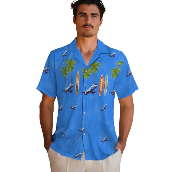 Aviation Surfboard Palm Hawaiian Shirt High quality