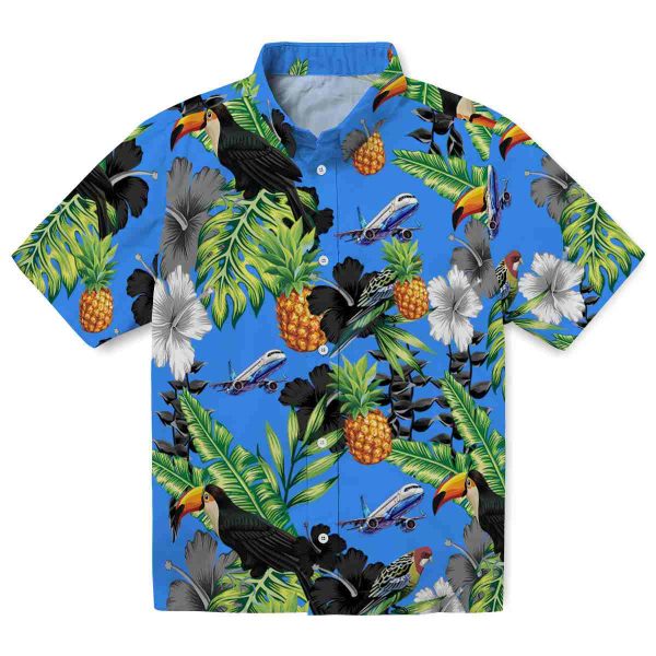 Aviation Toucan Hibiscus Pineapple Hawaiian Shirt Best selling 1