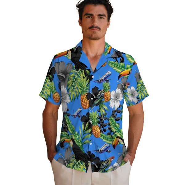 Aviation Toucan Hibiscus Pineapple Hawaiian Shirt High quality 1