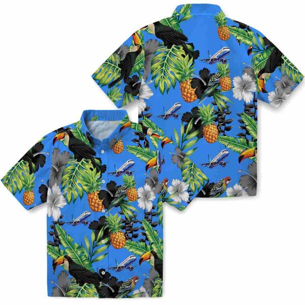 Aviation Toucan Hibiscus Pineapple Hawaiian Shirt Latest Model 1