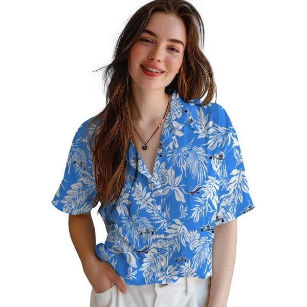 Aviation Tropical Leaf Hawaiian Shirt Trendy