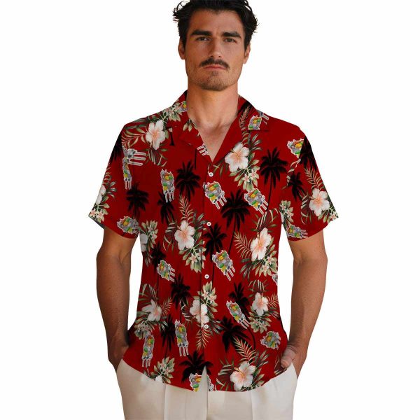 BBQ Palm Tree Flower Hawaiian Shirt High quality