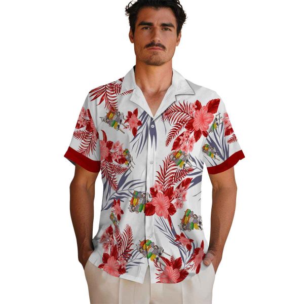 BBQ Patriotic Hibiscus Design Hawaiian Shirt High quality