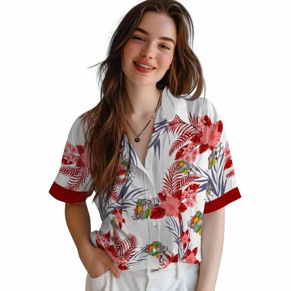 BBQ Patriotic Hibiscus Design Hawaiian Shirt Trendy