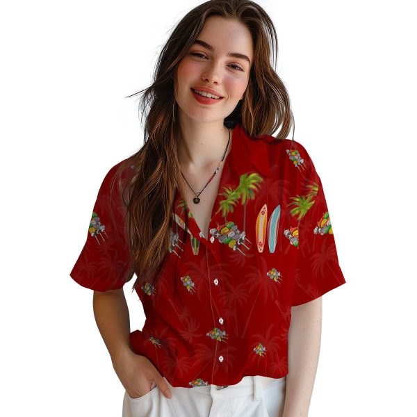 BBQ Surfboard Palm Hawaiian Shirt Trendy