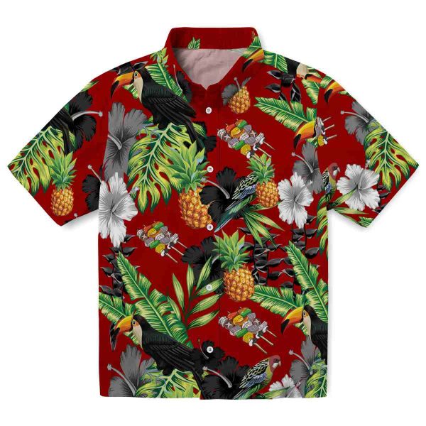 BBQ Toucan Hibiscus Pineapple Hawaiian Shirt Best selling