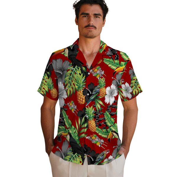 BBQ Toucan Hibiscus Pineapple Hawaiian Shirt High quality