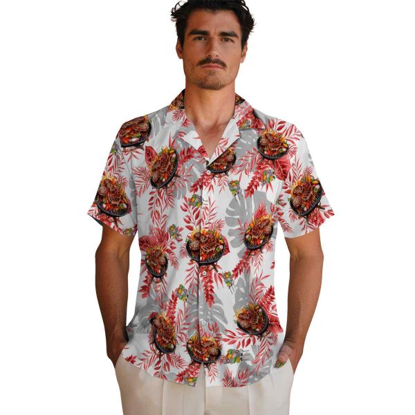 BBQ Tropical Leaves Hawaiian Shirt High quality